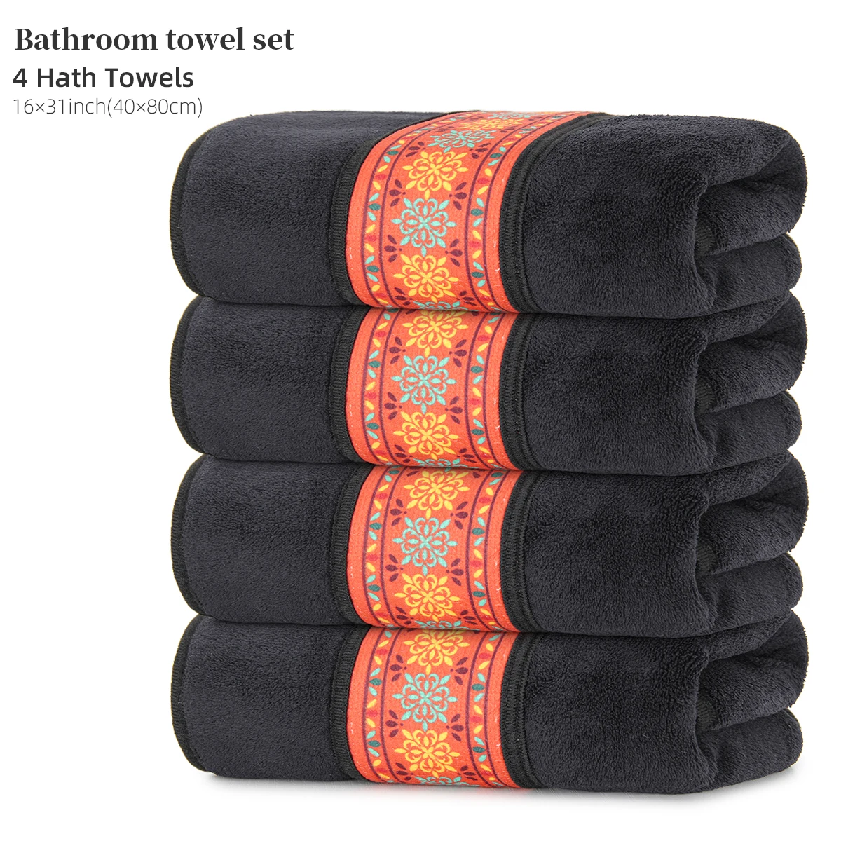 4 Coral Fleece Towels, Soft and Comfortable, Skin-Friendly, Highly Absorbent, Hair Drying Towel, Face Towel