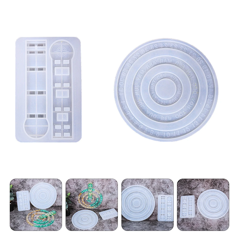 

1 set 1 Set Ornament Silicone Diy Epoxy Resin Smooth Lightweight Portable Mold For Crafts Diy Tool Wall Calendar Mould Handmade