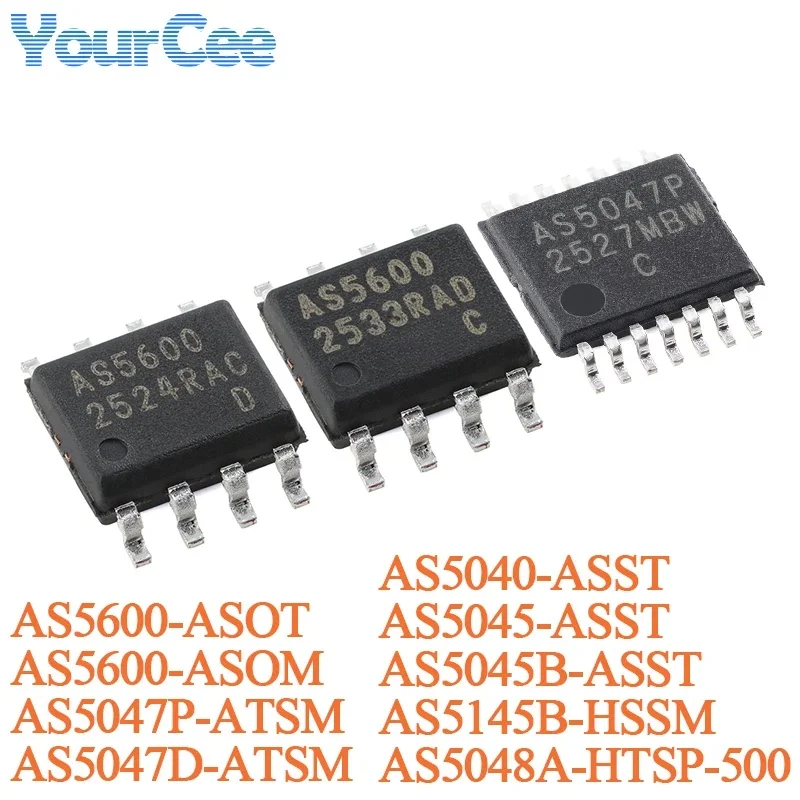 5pcs/1pc AS5600 AS5047P AS5048A AS5040 AS5045 AS5045B AS5145B AS5047D  Magnetic Rotary Position Sensor Magnetic Encoder IC Chip