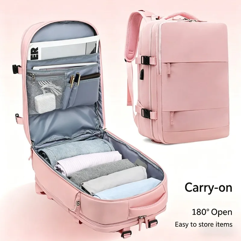 

Women Multifunction Travel Backpack, Large Capacity Waterproof Weekender Bag with Shoe Compartment & Dry Wet Separation