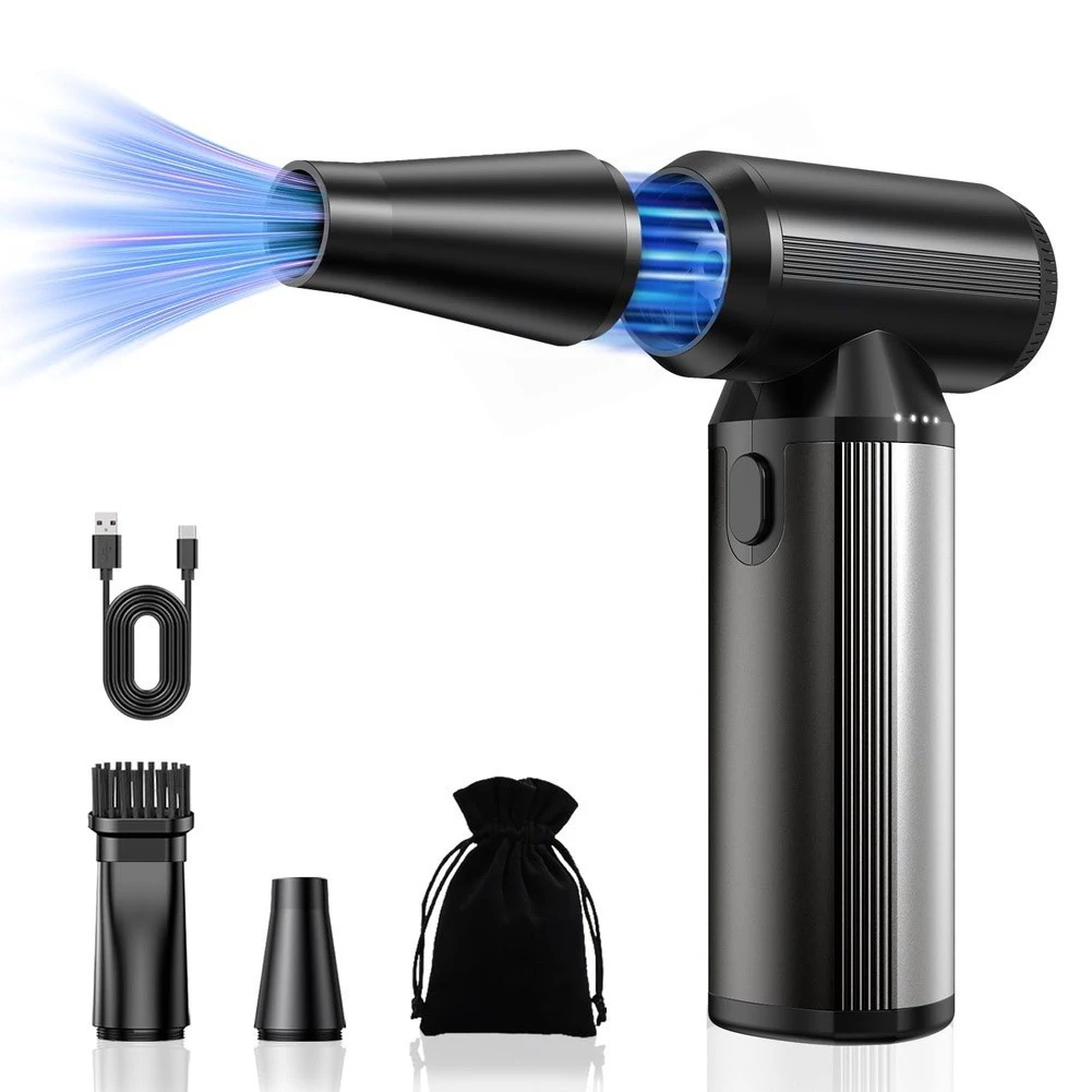 Powerful 150000 RPM Full-Metal Air Duster Rechargeable For Keyboard Laptop For Home Office Electronics Cleaning