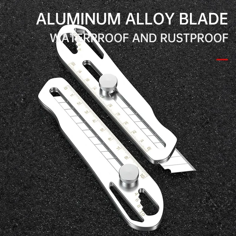 New Stainless Steel Utility Knife Steel Wallpaper Knife Holder Durable Sturdy Fast Cutting Manual Lock For Comfortable Grip