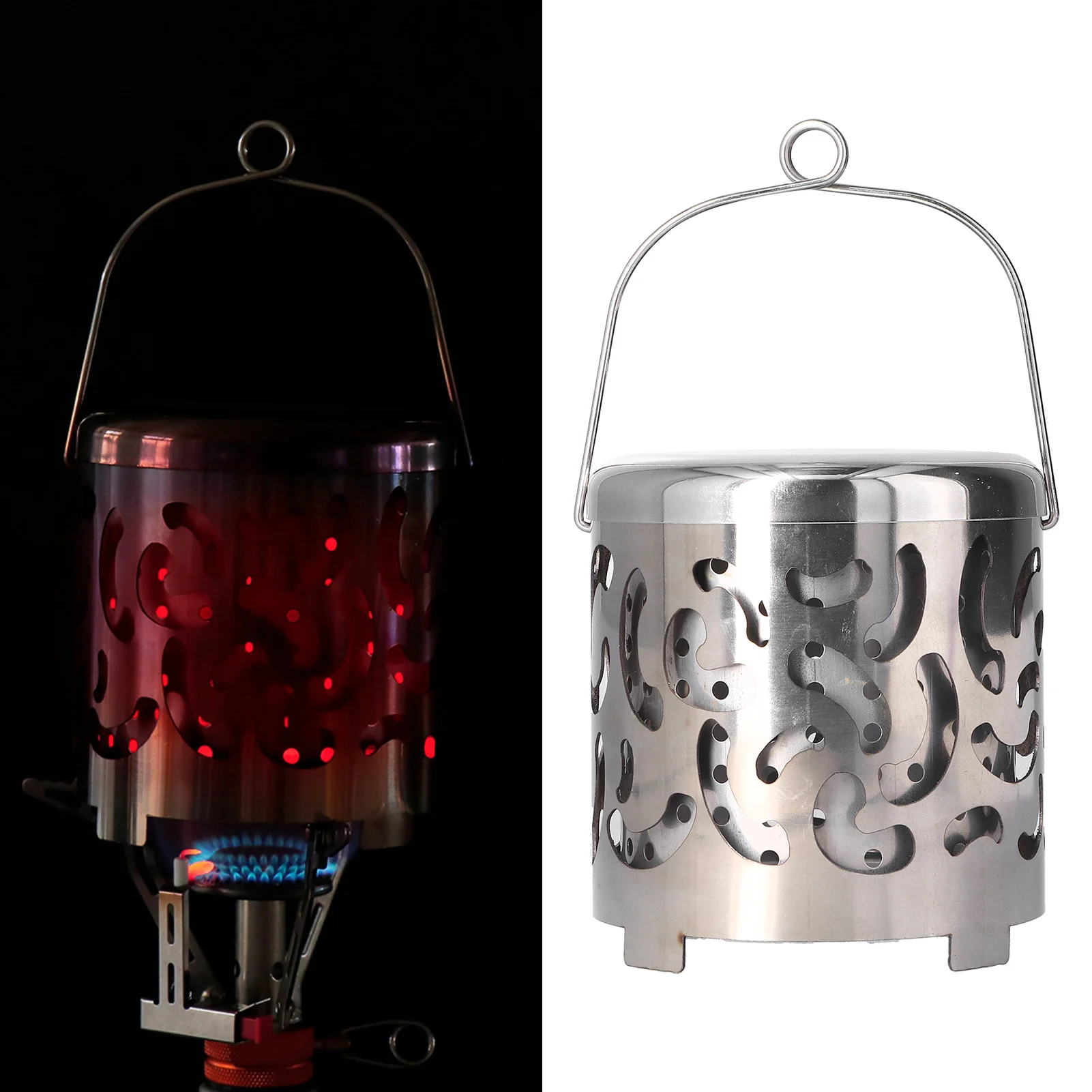 Outdoor Mini Warmer Stainless Steel Camping Stove Portable Warming Stove Cover for Picnic Hiking Barbecue image 5