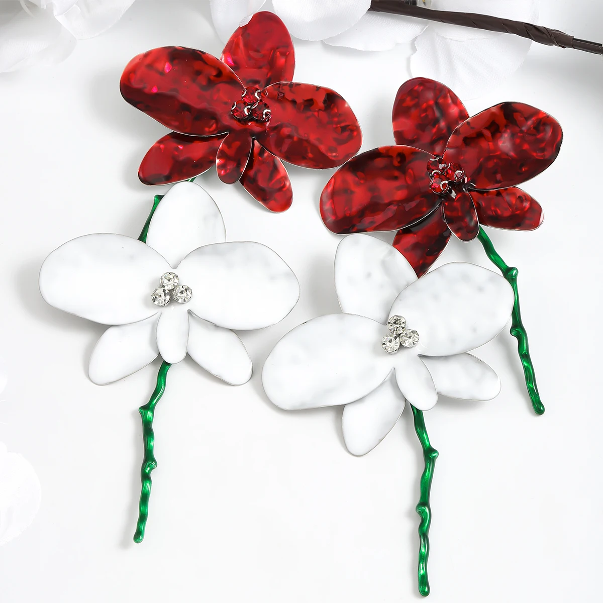 2024 New ZAA Bohemian Flower Earrings,Vintage Flower Tassel Earrings for Women,Camping Outing Wear