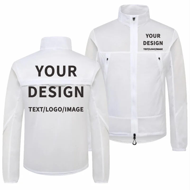 

Stand-up Collar Sun Protection Clothes Custom High-end Skin Clothing Print Company Team Logo Cycling Clothing Embroidery Design
