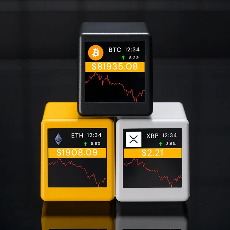 AA84 Wifi Crypto Tracker Crypto Precio Displayer 300 La criptomonedas principales se puede cambiar libremente B