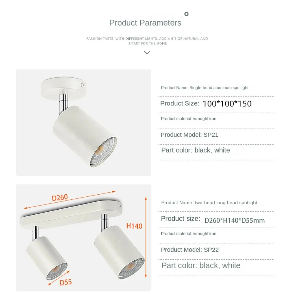 耐久性のある北欧ミニマリスト Opbouw Draaibaar Huis Woonkamer Keuken Eiland 6W Vervangbare GU10 Led Cob スポット Plafond ダウンライト