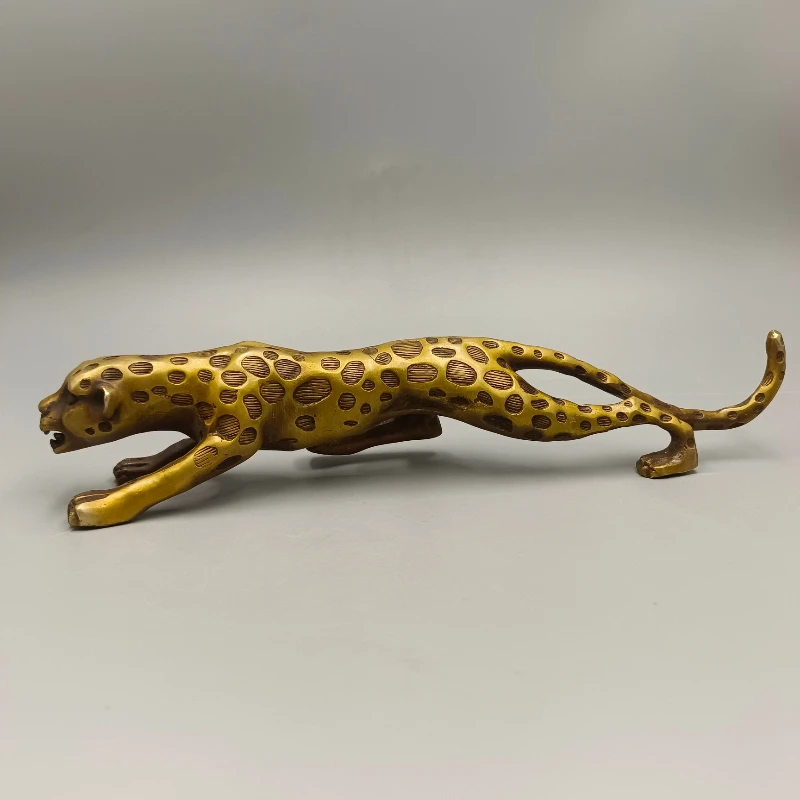 Little Fairy/ Antique Seiko Brass Cheetah Sculpture Home Statues Garden Pure Copper Crafts Living Room Company Ornaments