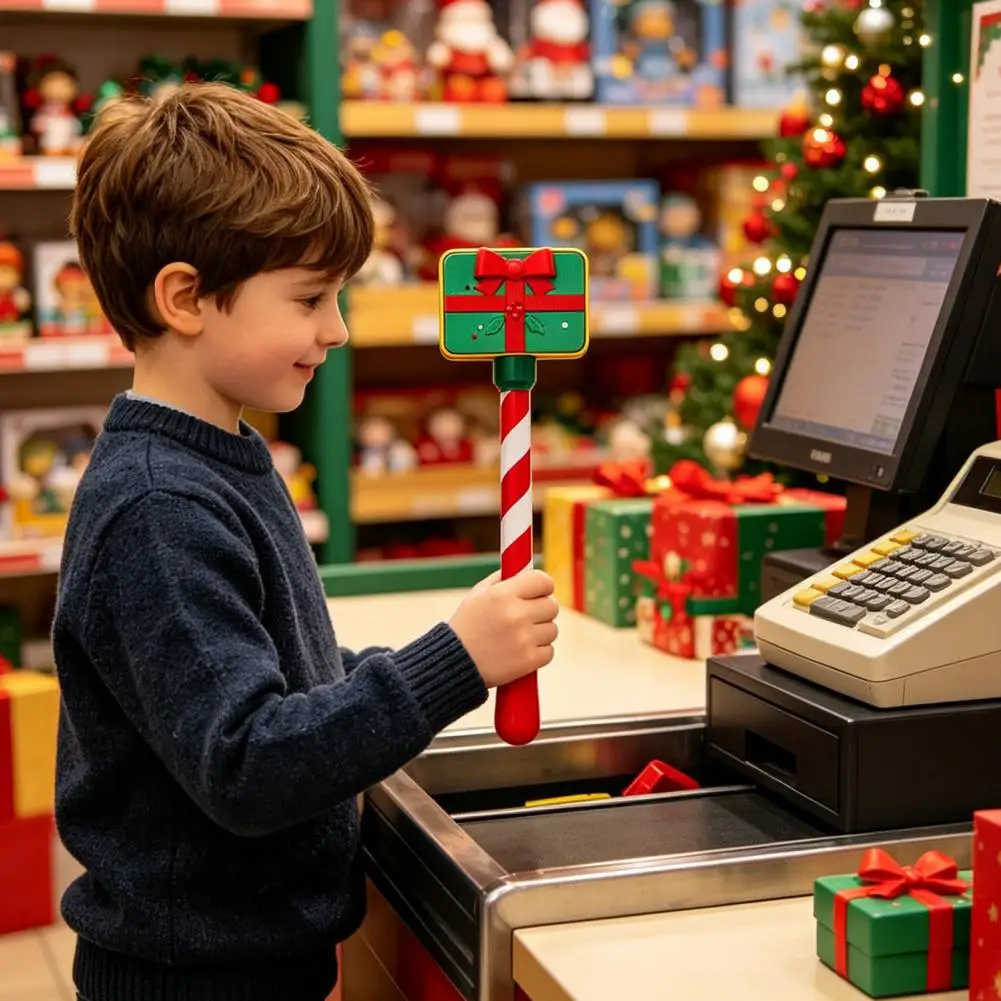 3D Printed Christmas Contactless Payment Wand, Tap to Pay Credit Card Holder Stick, Fun Candy Cane Card Extension Prop, Holiday