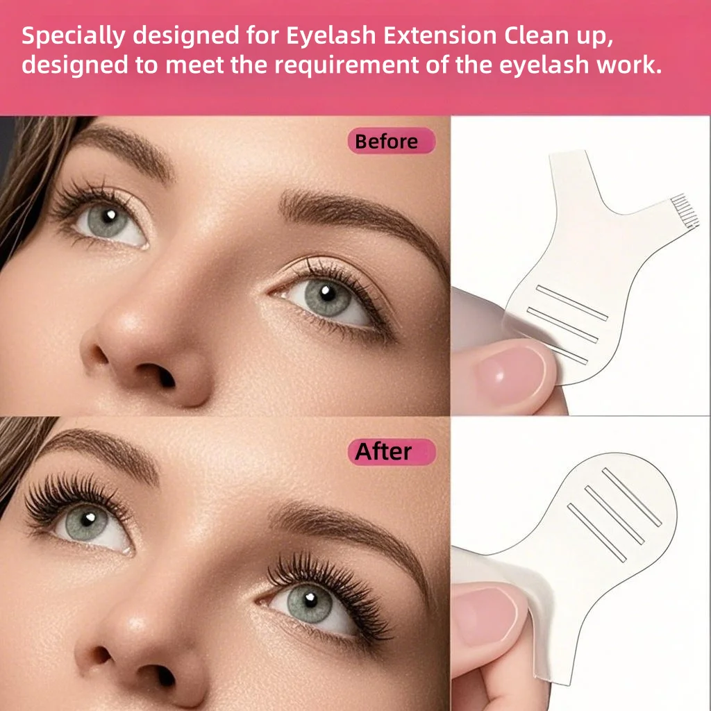 10/50 Stück Y-förmige Wimpernliftbürste, wiederverwendbare Kunststoff-Reinigungs-Mascara-Kämme, Mascara-Verlängerungswerkzeuge zur Verlängerung der Wimpern