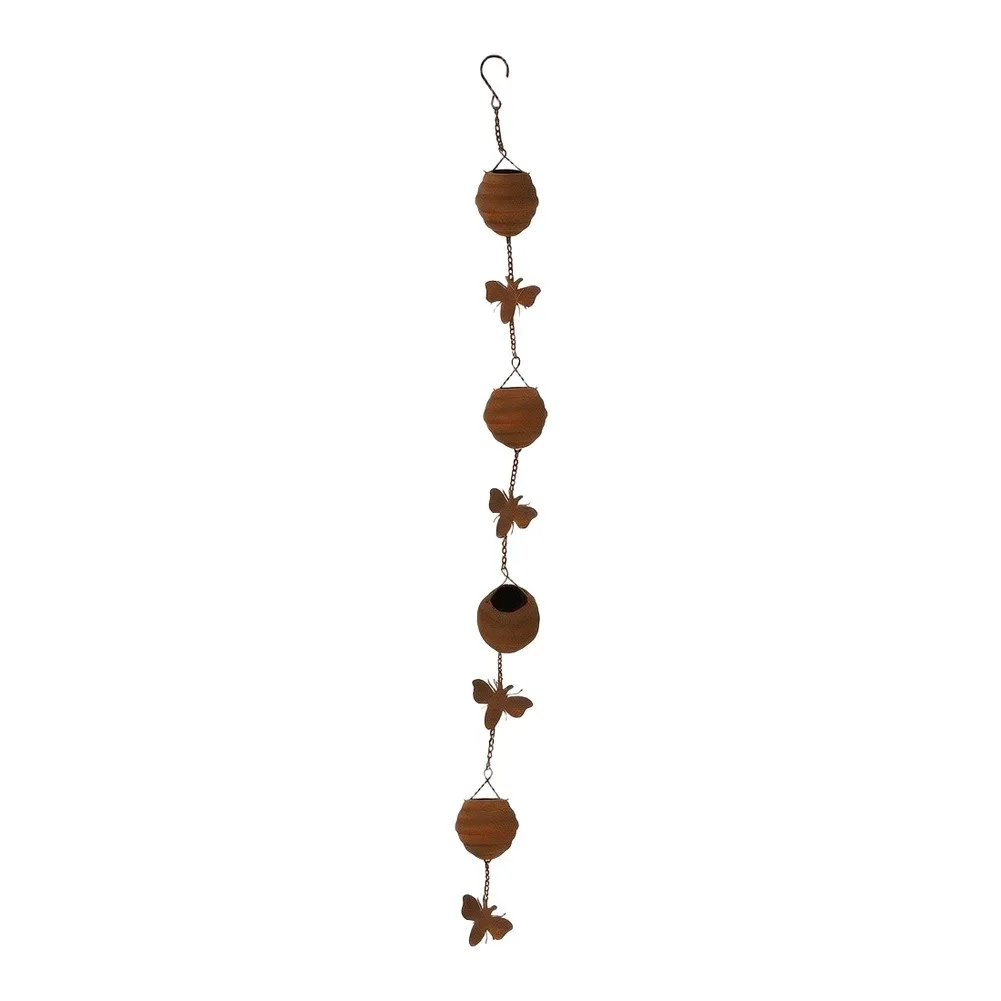 Bee shaped rain chain for gutters iron rainwater diverter for downspouts chain link design for easy installation