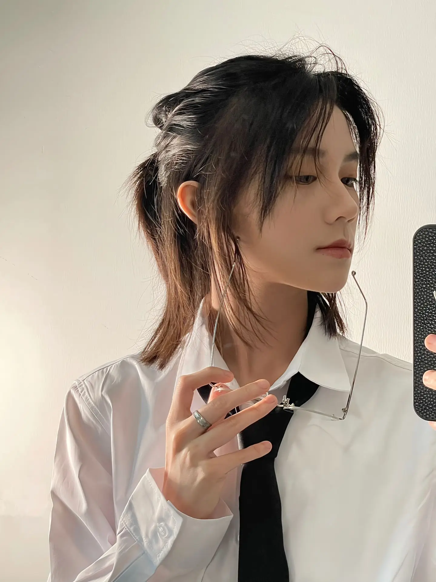 

Neutral Style Long Sleeve White Shirt DKJK Uniform Pure Color High Quality Sensation Men Women All Match Autumn Winter Shirt