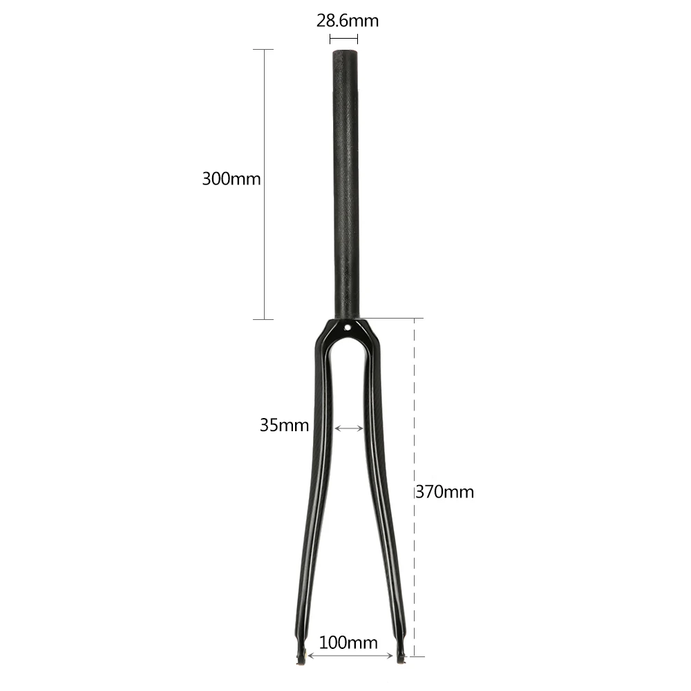 25.4mm/28.6mm Ultralight Full Carbon Fiber Road Bicycle Fork 700C Cycling Fixed Gear Bike Fork Fixie Bike Front Fork Bike Part