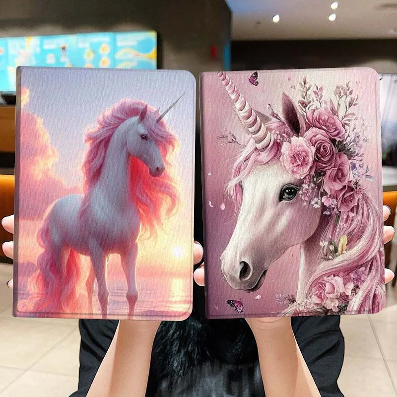 

Art Pink Horse Popular Gift For Honor Pad 8 V8 9 GT MagicPad 13 3 2 Tab MatePad Pro Air 12 X 12.6 Foldable Tablet Case