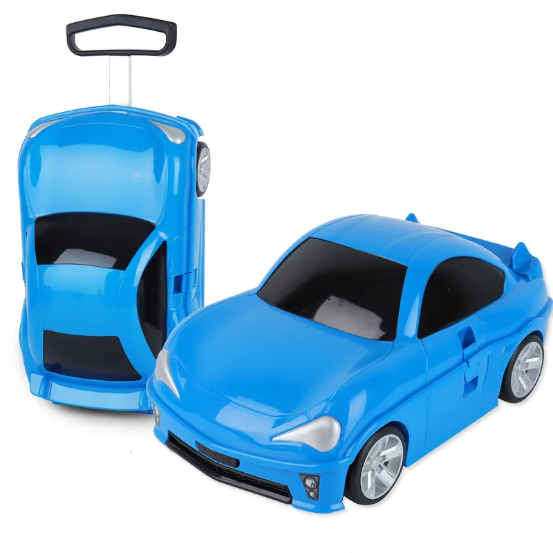 Child Suitcase for Boys Car Suitcases on Wheels Boarding Case Small Lightweight Kids Luggage Trolley Case 50*21.5*30 cm