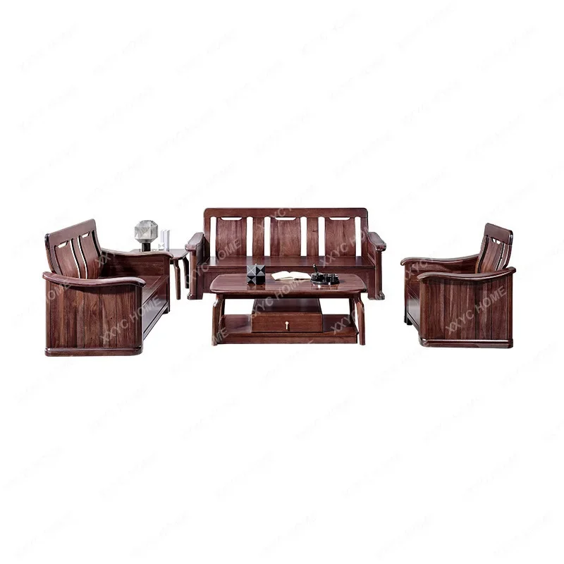 Solid Wood Sofa Combination Living Room Home Small Apartment Sofa Storage Sofa furniture