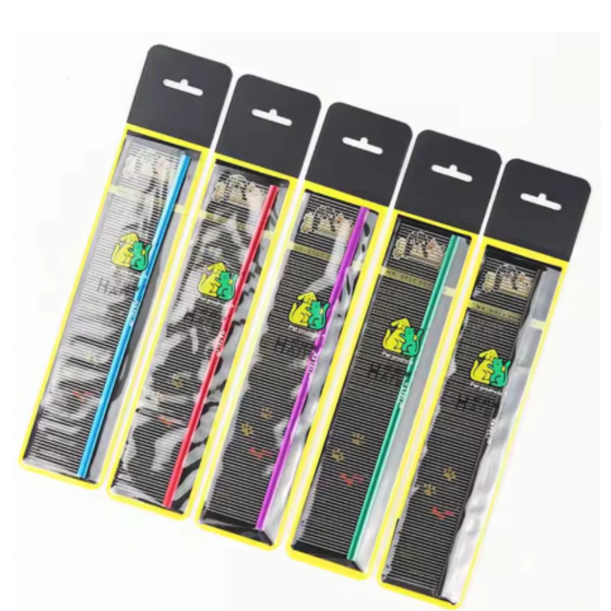 19cm Light Aluminum Pet Comb Professional Dog Grooming Cat Comb Cleaning Hair Trimmer Brush Accessories 5 Colors Optional