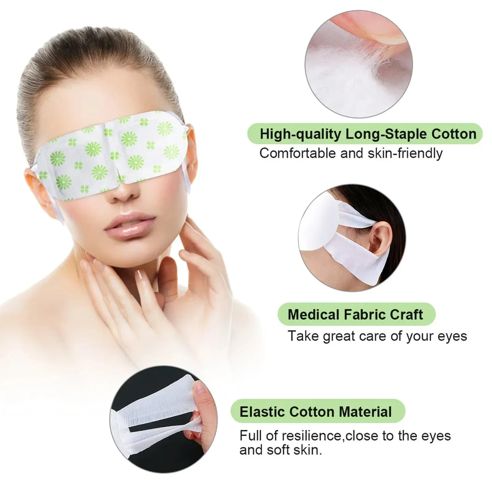 Disposable Steam Eye Mask Self-heating Eye Mask Sleep Eye Patch Hot Compress Eye Care SPA Relax Light Blocking Warm Eyes Sticker