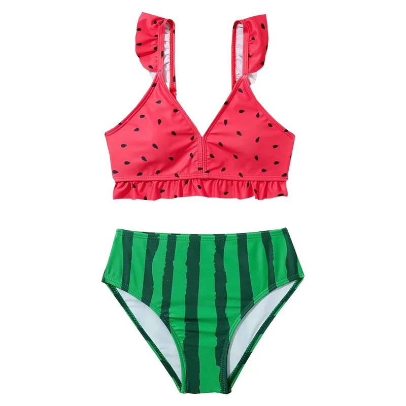 

Kids Swimwear For Girls Children Watermelon StylBaby Bikini Swimwear Kids Swimwear Swimming Ruffles Bathing Clothes