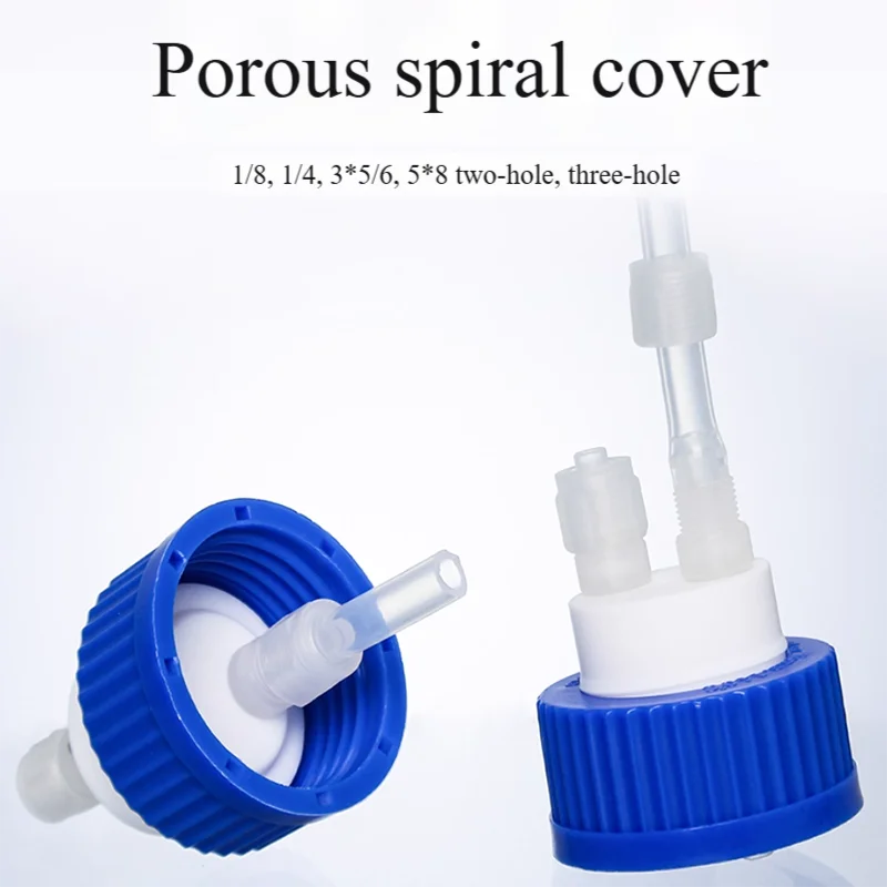 

1PCS GL45 plastic blue cap porous screw cap feeding cap mobile phase cap anaerobic cap
