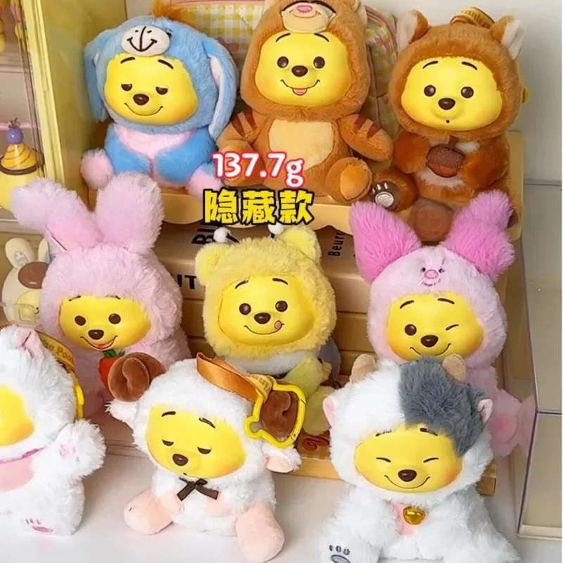 

Miniso Kawai Winnie The Pooh Naughty Elastic Series Blind Box Plush Doll Cute Pendant Best New Year Gift for Girls ChristmasGift