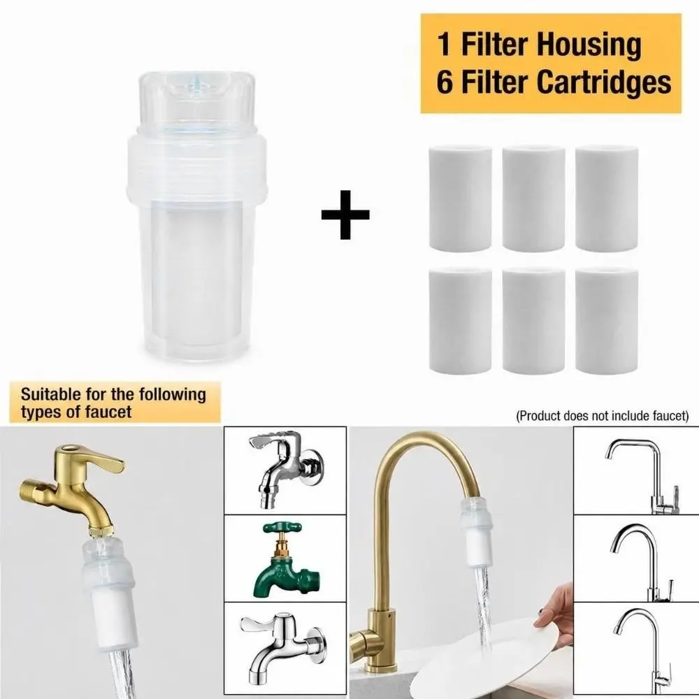 Sediment & Scale Reducing Faucet Water Filter Splash-Proof Faucet Water Purifier Front Tap Water Purified Adapter Drinking Water