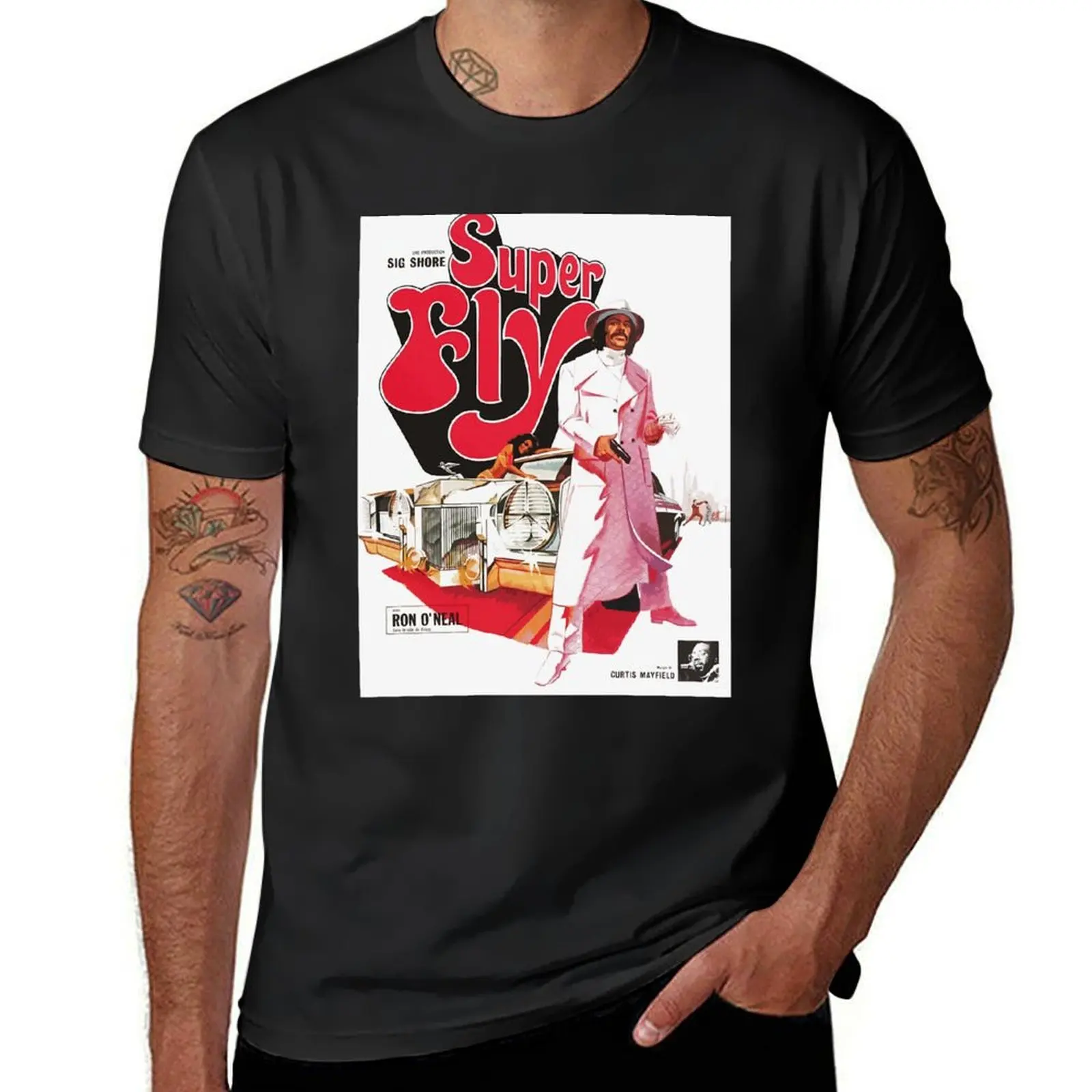 Super Fly (1972) T-Shirt cute tops blanks customizeds men graphic t shirts