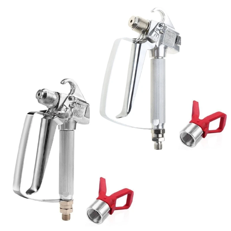 

652F 3600 PSI Airless Paint Spray Gun High Pressure 517 TIP Swivel Joint Four-finger Trigger for Furniture Cabinets Fence Car