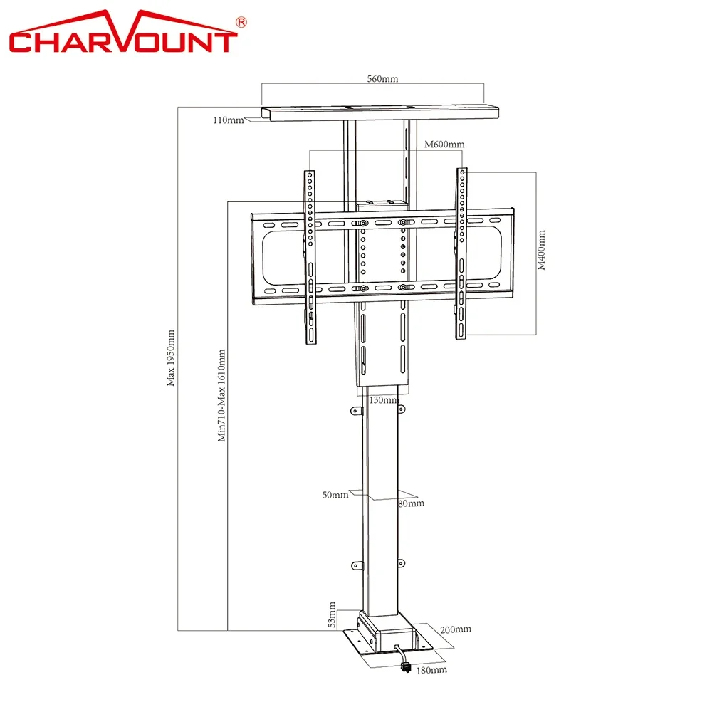 Charmount 700mm Stroke Modern Tv Stands For Living Room Furniture Lift