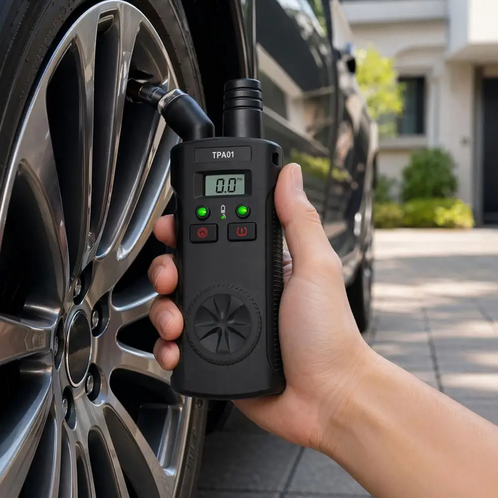 2 in 1 Tire Pressure Gauge, Digital Tire Sensor Reset Tool for 433 MHz, 0-150 PSI Car Motorcycle Tire Tester, Tires Sensor Tool
