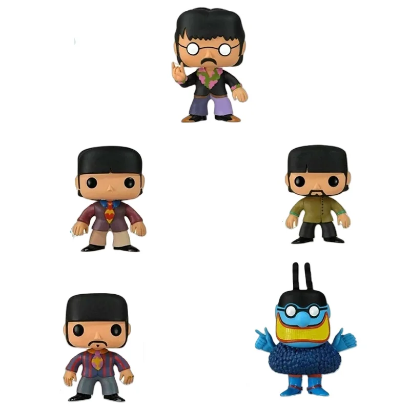 Anime The Beatles Blue Meanie Ringo Starr John Lennon Funkostyle Vinyl Action Figure Collectible Model Toys For Kids Xmas Gift