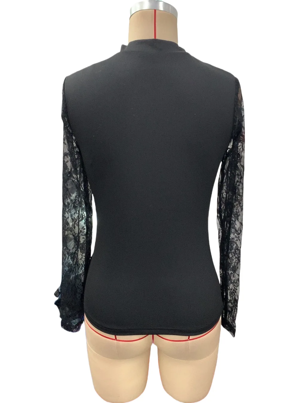 BKLD 2025 New Women Clothing Sexy Tops Fashion Black Lace Patchwork Irregular Collar T-Shirt Long Sleeve Tops Party Clubwear