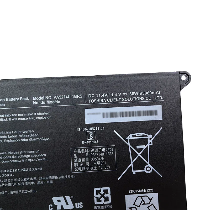 NEW 36Wh PA5214U-1BRS Replacement Laptop Battery for Toshiba Portege Z20T-B Z20T-C WT20-B Series Notebook PA5214U 11.4V 3060mAh