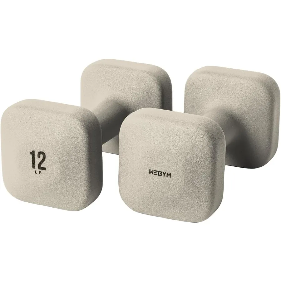 دمبل SafeGrip مضاد للانزلاق ومقابض سميكة وأوزان مجانية دمبل مربعة للتدريبات الآمنة في رفع الأثقال في المنزل و #1