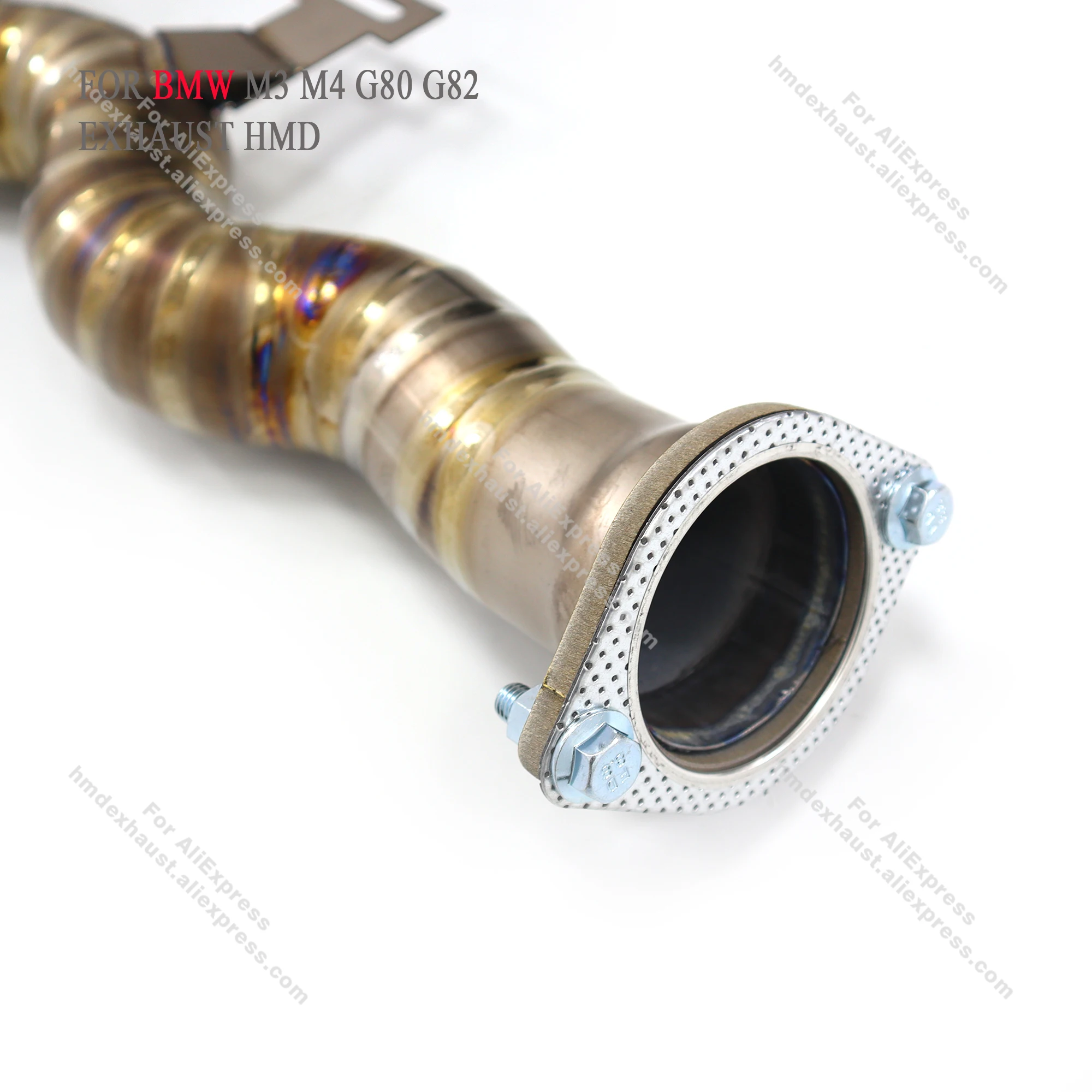الأنبوب الأوسط Ti and Downpipe SS304 لنظام العادم BMW M3 M4 G80 G82 تركيب غير مدمر #5