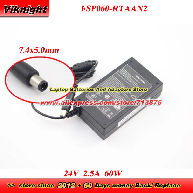

Genuine FSP060-RTAAN2 AC Adapter 24V 2.5A 60W for FSP 9NA0605226 9NA0605227 Switching Power Adapter with 7.4x5.0mm