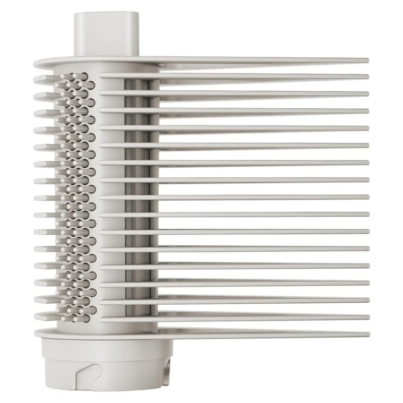 Wide Toothed Straightening Comb Attachment Rotating Cylindrical Head Precise Airflow Control Hair Dryer Accessory For Curly Wavy