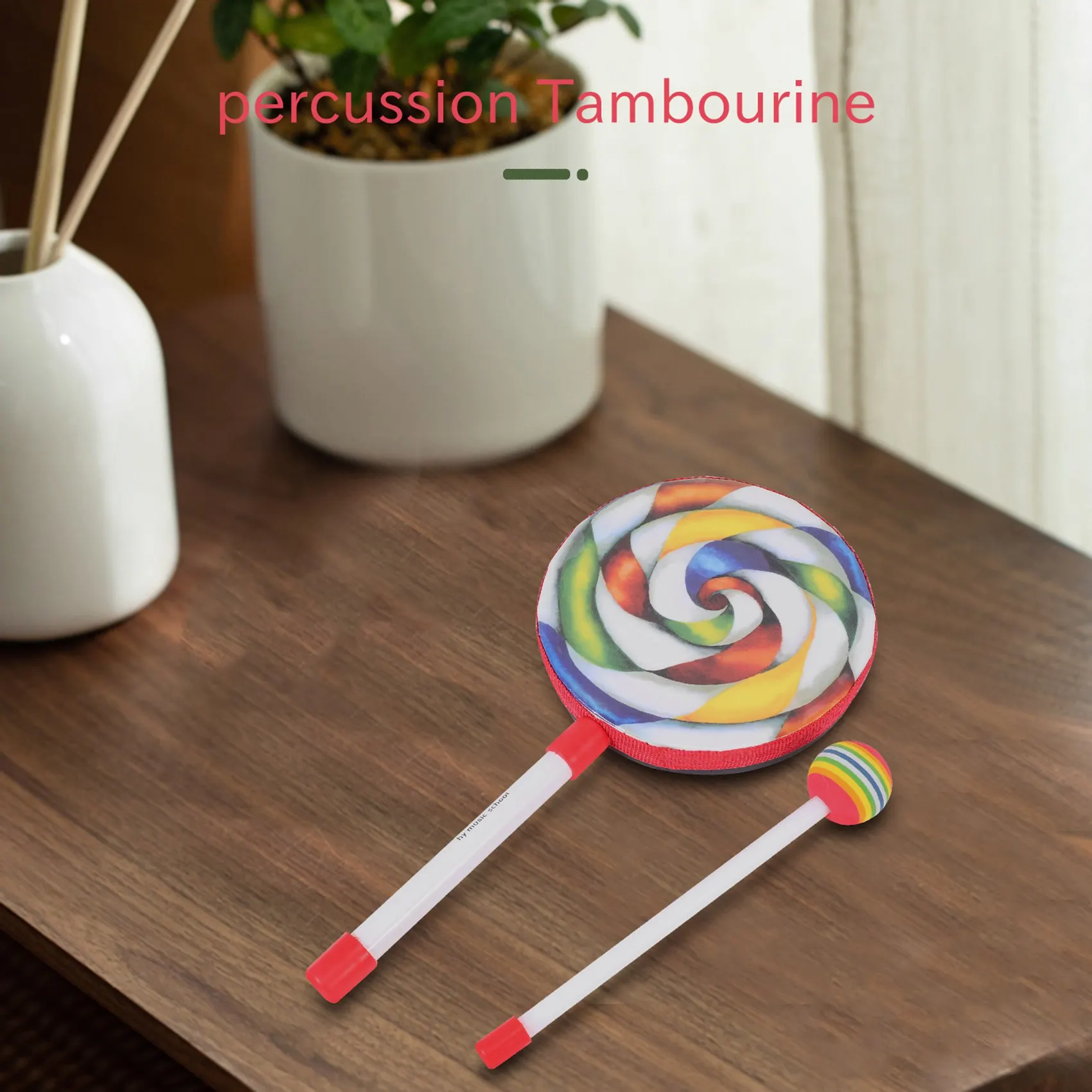 Anak-anak perkusi Lollipop Drum, 6inch