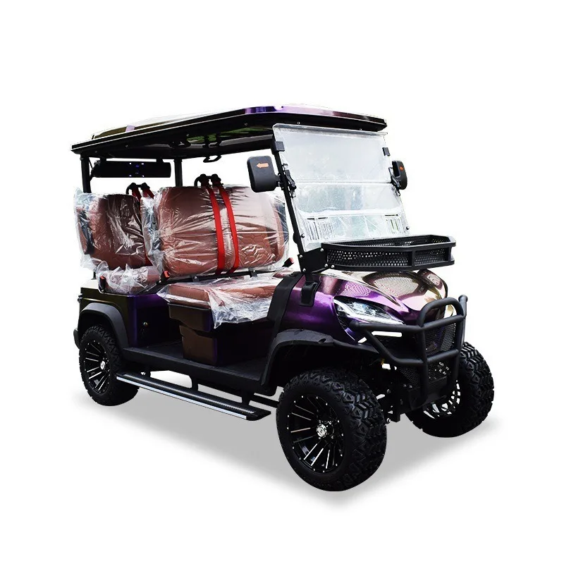 Golf cart scenic tourist shuttle, security patrol car, airport playground passenger