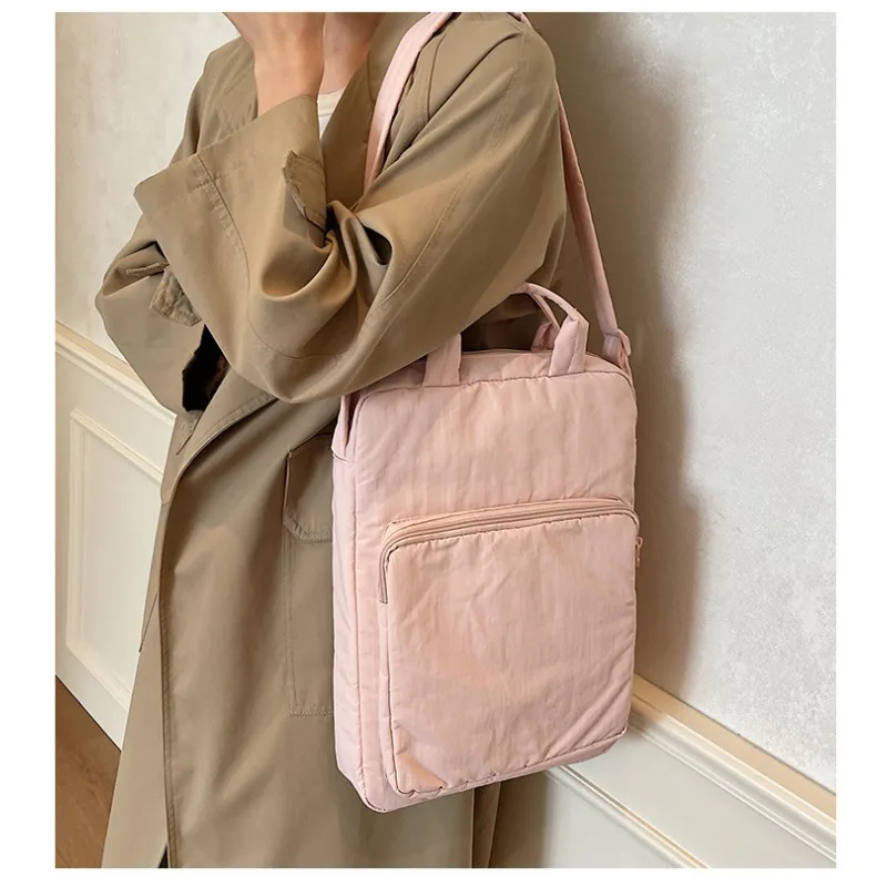 

Минималистичная нейлоновая сумка, женская сумка на плечо, большая вместительная сумка, студенческая сумка через плечо, праздничный подарок, сумка для планшета