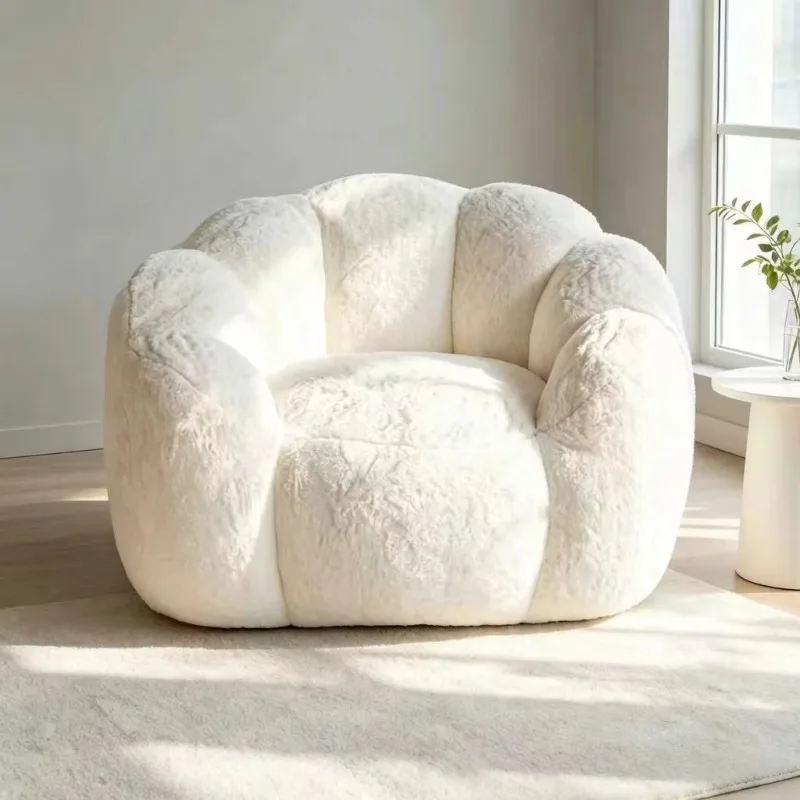 Modern Minimalist Adult Bean Bag Chair Sofa Comfortable High-density Sponge Fabric Art Upholstery Reading Chair Living Room