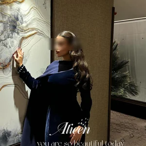 AILEEN PERSONALIZED STONE Blue Marine Mermaid Shawl Graduation Dresses for Special Occasions Wedding Party Dress Night Gala Ball 12 Main Sales Royal Blue Graduation Dress - №12