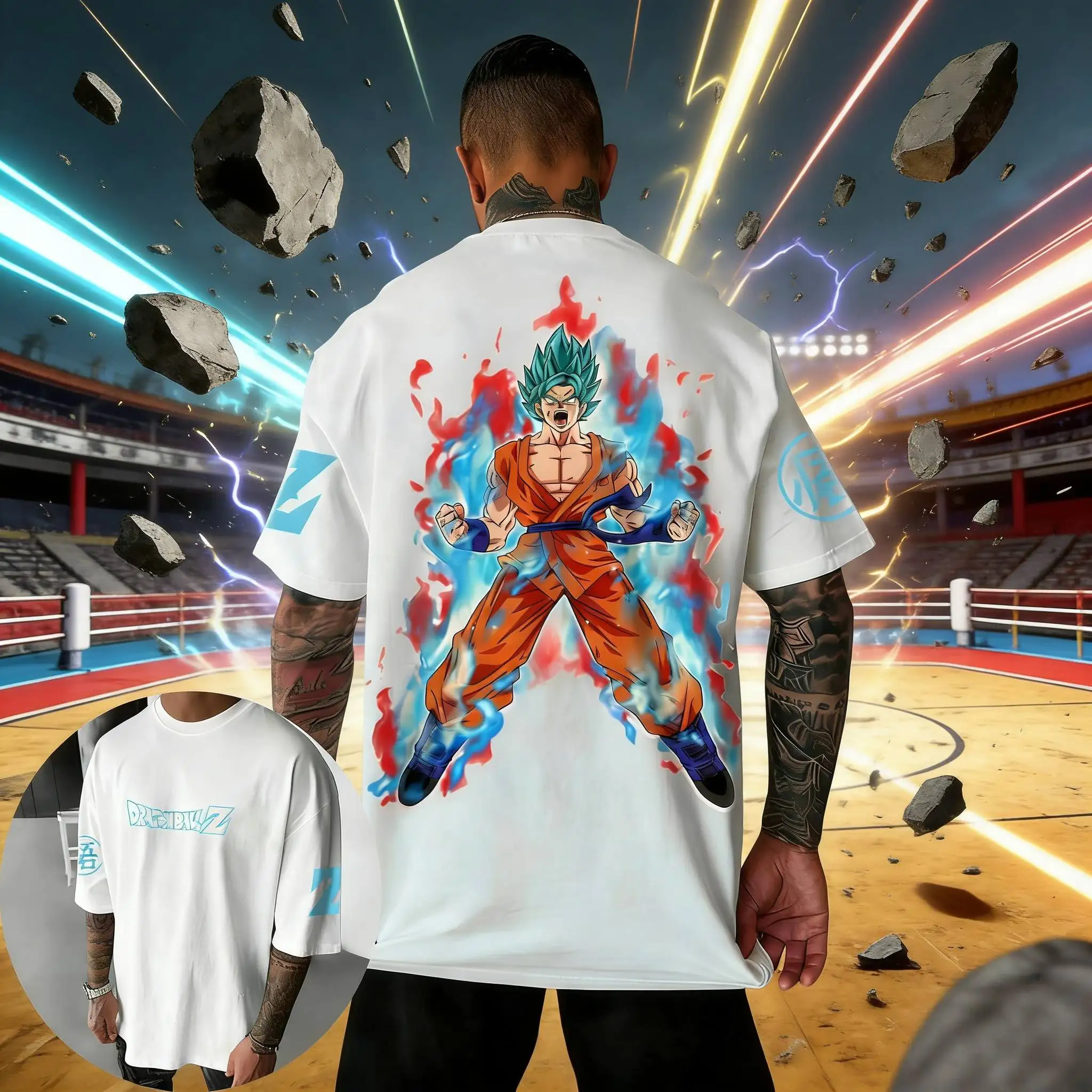 2026 Summer Dragon Ball Retro Anime T-Shirt Men's Piccolo Casual Loose Sports Daily Short Sleeve Crew Neck Relaxed Fit Tee - view 3
