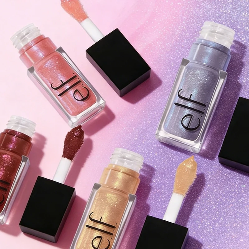 Brillo Labial Elf 2-Models, Opcional, Ligero, Hidratante, Nutritivo, Bálsamo Labial Reparador, Crea Labios Naturalmente Voluminosos, Mejora la Sequedad