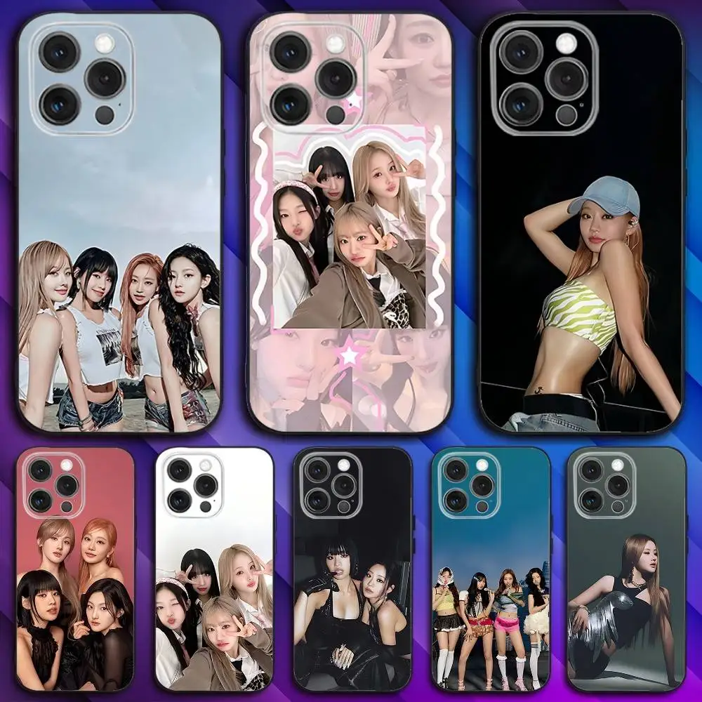 

K-KISS OF LIFE 224 Phone Case For iPhone 17,16,15,14,13,12,11,Pro,Max,Plus,X,XS,SE4,E,Mini,Soft Black Case
