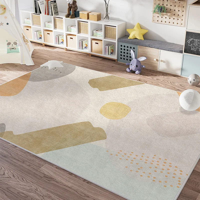 Modern Cartoon Carpet for Living Room Home Children's Room Soft Non-slip Carpets Baby Crawling Mat Bedroom Cloakroom Plush Rug