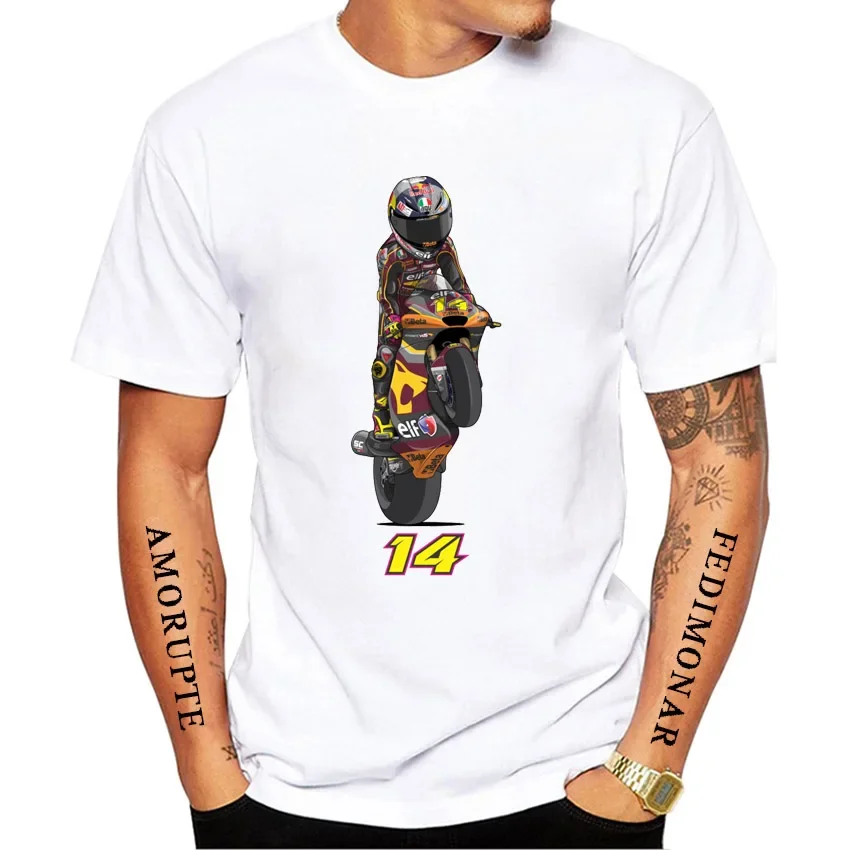 TONY ARBOLINO 14 GP Race Riding T-Shirt New Men Short Sleeve Boy GS Adventure Sport Casual White Tops Motorcycle Rider Tees