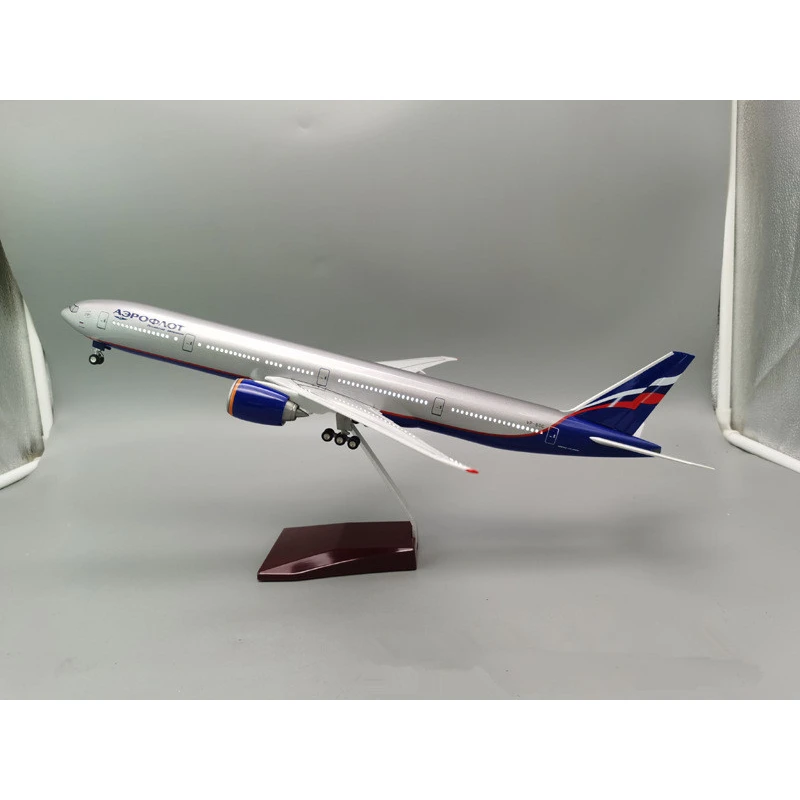 47CM 1:150 Scale Aeroflot Boeing 777 Airlines Diecast Model Airlines Resin Airplane Toys Collection Decoration Display Gifts Fan