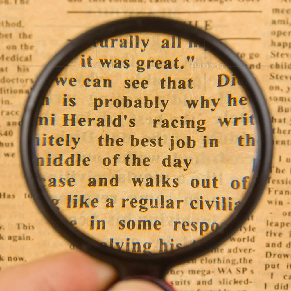 

5pcs Magnifying Glass Portable Handheld Magnifier Folding Magnifying Glass Pocket Magnifier Loupe with Protective Case (Black)