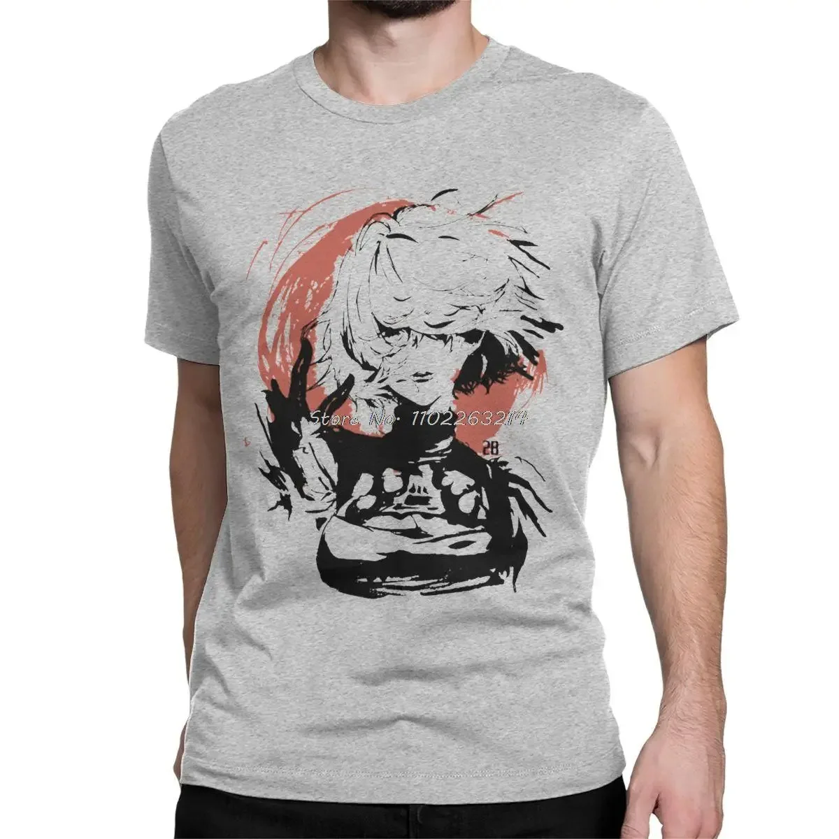 Men Nier Automata 2B Waifu T Shirts Japanese Game Cotton Tops Awesome Short Sleeve anime Tees Gift T-Shirt Oversized